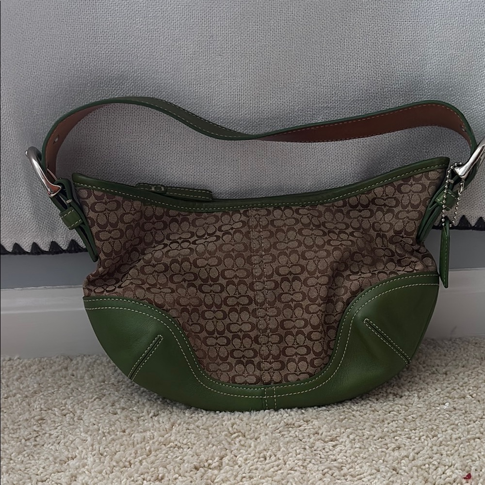 Coach Green and Brown Women's Bag